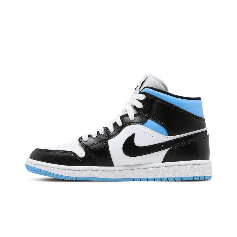 Air Jordan 1 Közép Fehér Kék Fekete Női Cipő