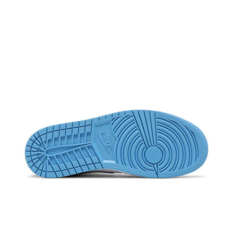 Air Jordan 1 Közép Fehér Kék Fekete Női Cipő