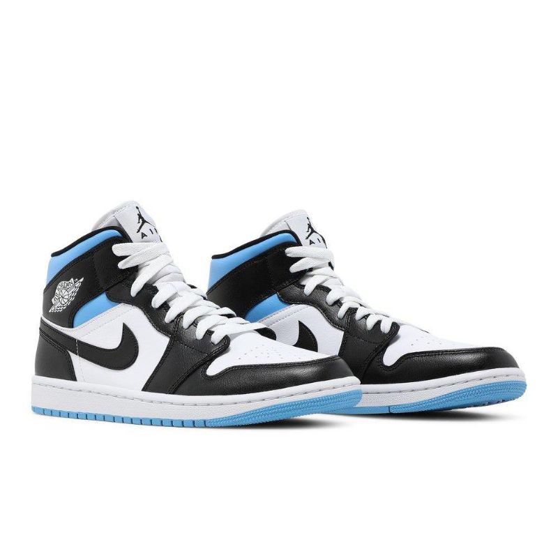 Air Jordan 1 Közép Fehér Kék Fekete Női Cipő