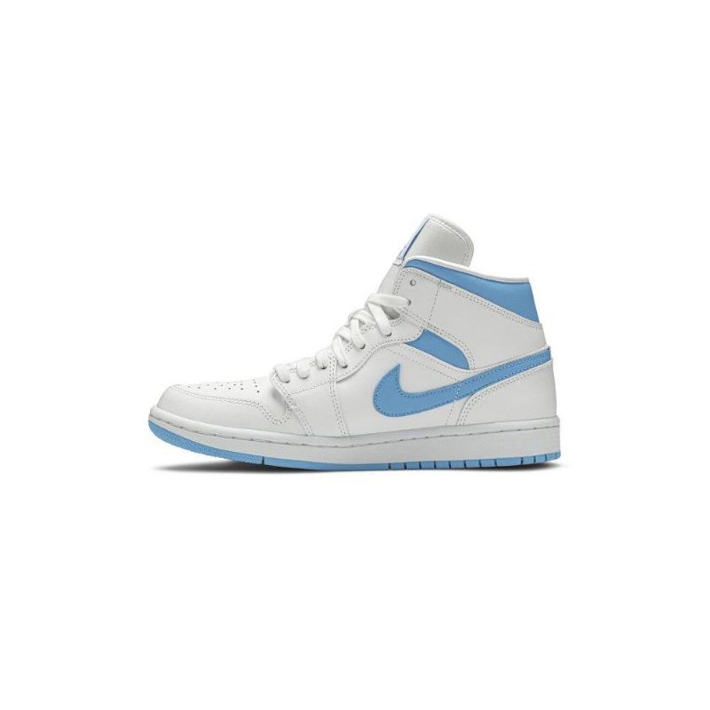 Air Jordan 1 Közép Fehér Kék Női Cipő