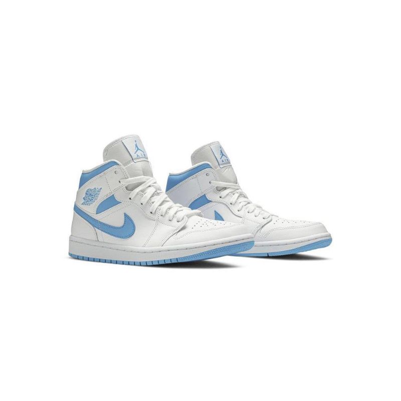 Air Jordan 1 Közép Fehér Kék Női Cipő