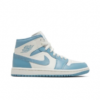 Air Jordan 1 Közép Fehér Kék Női Cipő
