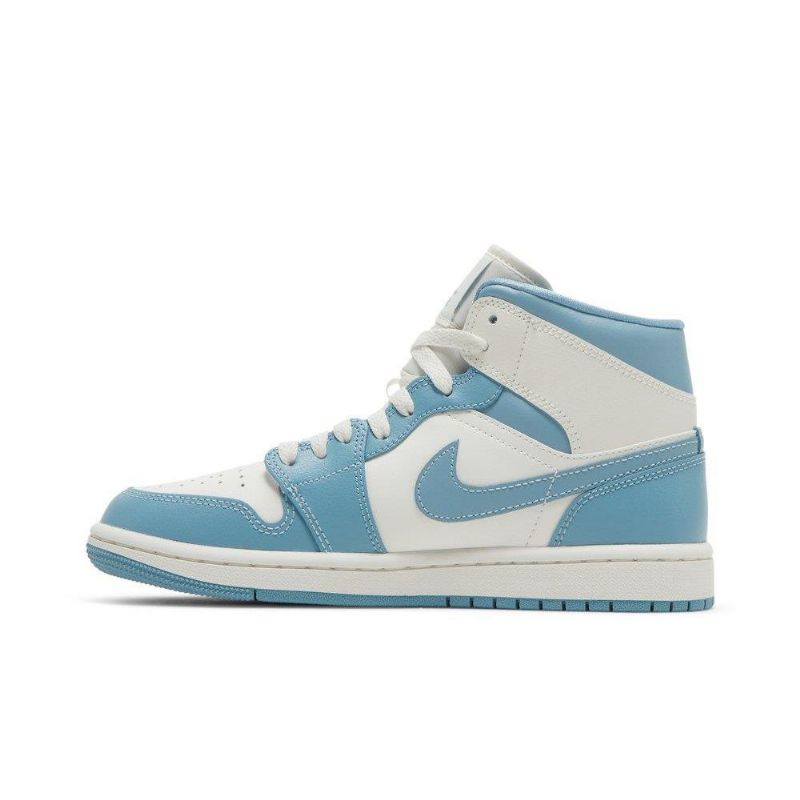 Air Jordan 1 Közép Fehér Kék Női Cipő