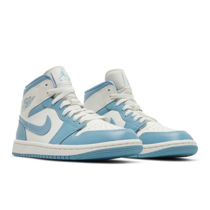 Air Jordan 1 Közép Fehér Kék Női Cipő