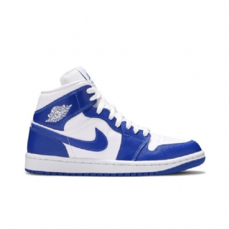 Air Jordan 1 Közép Fehér Kék Női Cipő