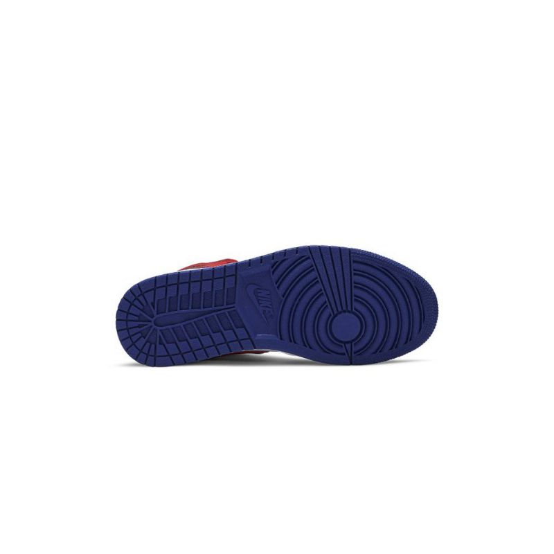 Air Jordan 1 Közép Fehér Kék Piros Fekete Férfi Cipők
