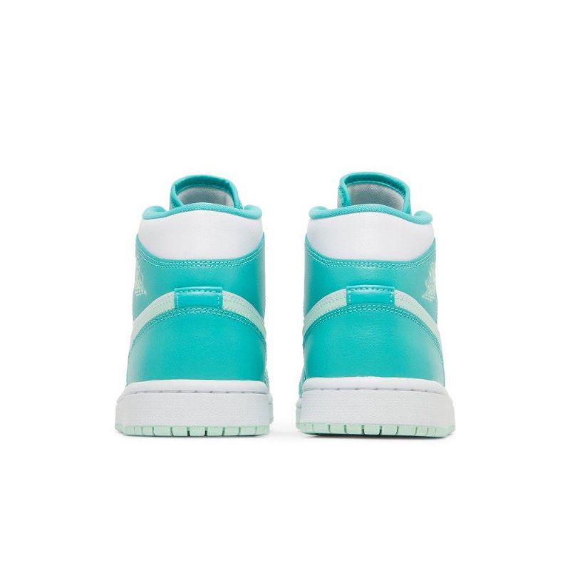 Air Jordan 1 Közép Fehér Kék Zöld Női Cipő