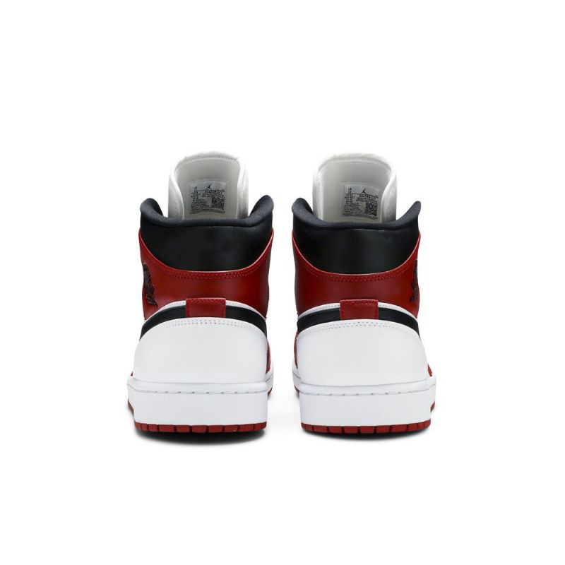 Air Jordan 1 Közép Fehér Piros Fekete Férfi Cipő