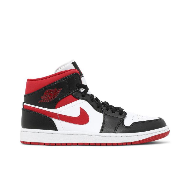 Air Jordan 1 Közép Fehér Piros Fekete Férfi Cipő