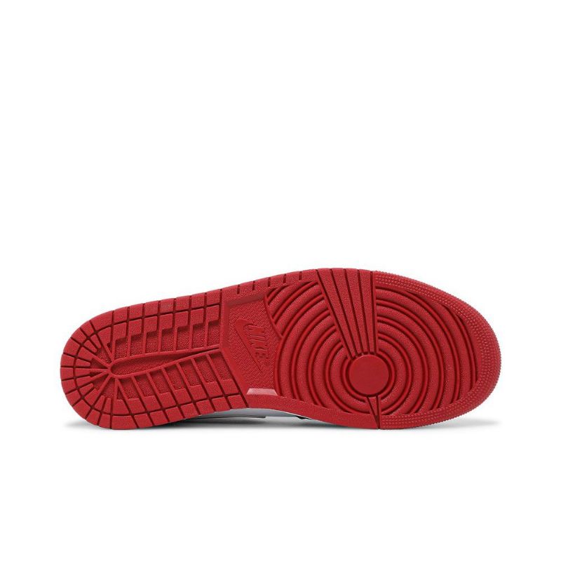 Air Jordan 1 Közép Fehér Piros Fekete Férfi Cipő