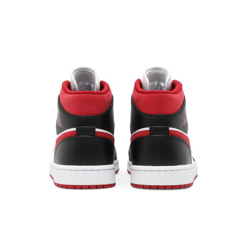 Air Jordan 1 Közép Fehér Piros Fekete Férfi Cipő