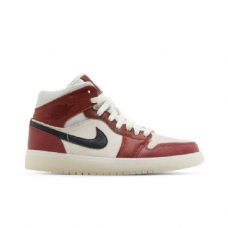 Air Jordan 1 Közép Fehér Piros Zöld Női Cipő