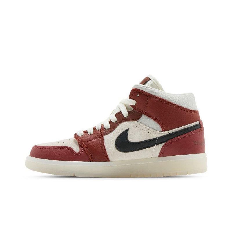 Air Jordan 1 Közép Fehér Piros Zöld Női Cipő