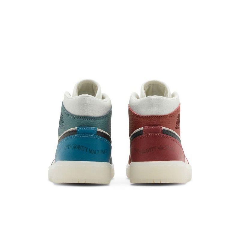 Air Jordan 1 Közép Fehér Piros Zöld Női Cipő