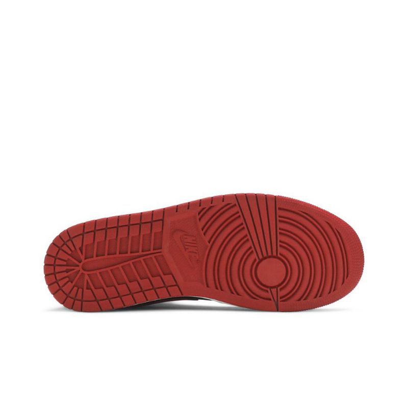 Air Jordan 1 Közép Fekete Piros Fehér Férfi Cipő