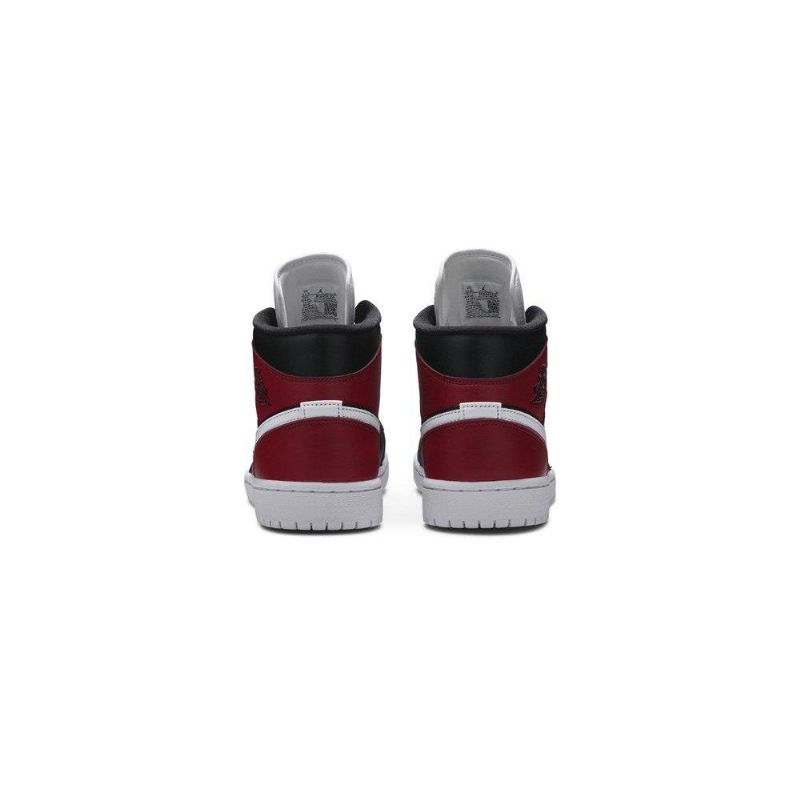 Air Jordan 1 Közép Fekete Piros Fehér Női Cipő