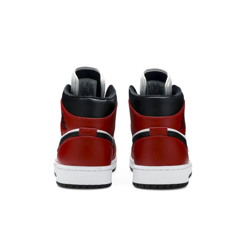 Air Jordan 1 Közép Piros Fehér Fekete Férfi Cipő