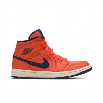 Air Jordan 1 Közepes Narancssárga Kék Női Cipő