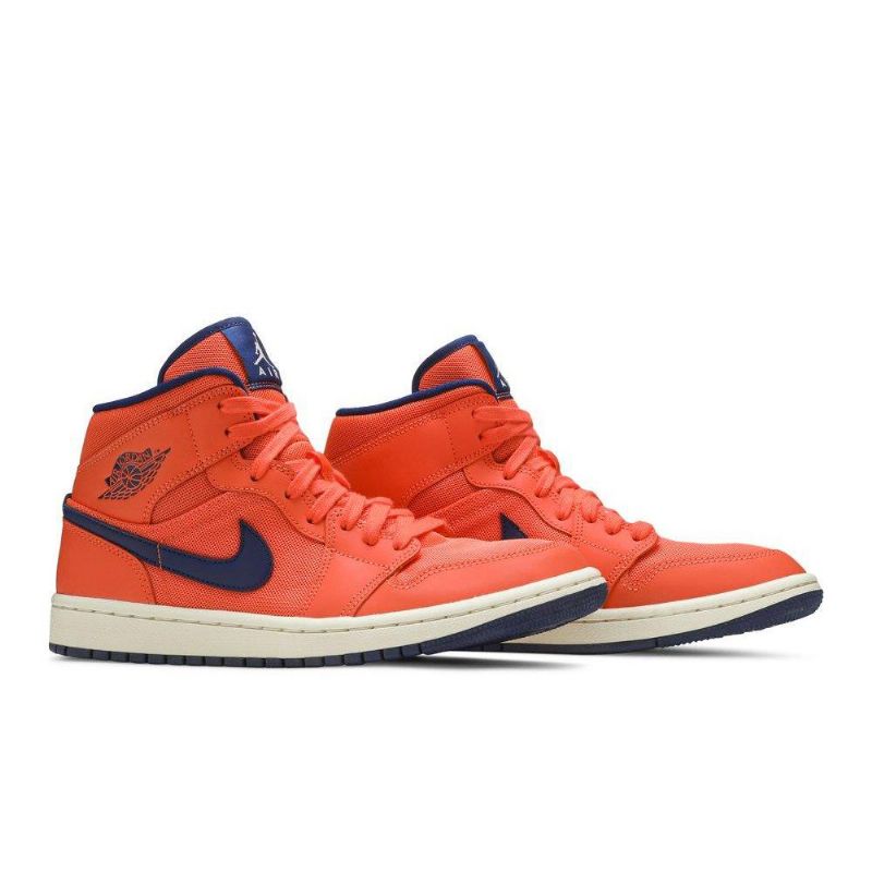 Air Jordan 1 Közepes Narancssárga Kék Női Cipő