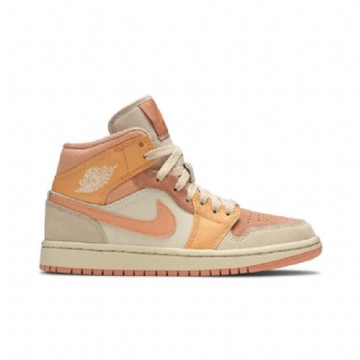 Air Jordan 1 Közepes Narancssárga Rózsaszín Khaki Női Cipő