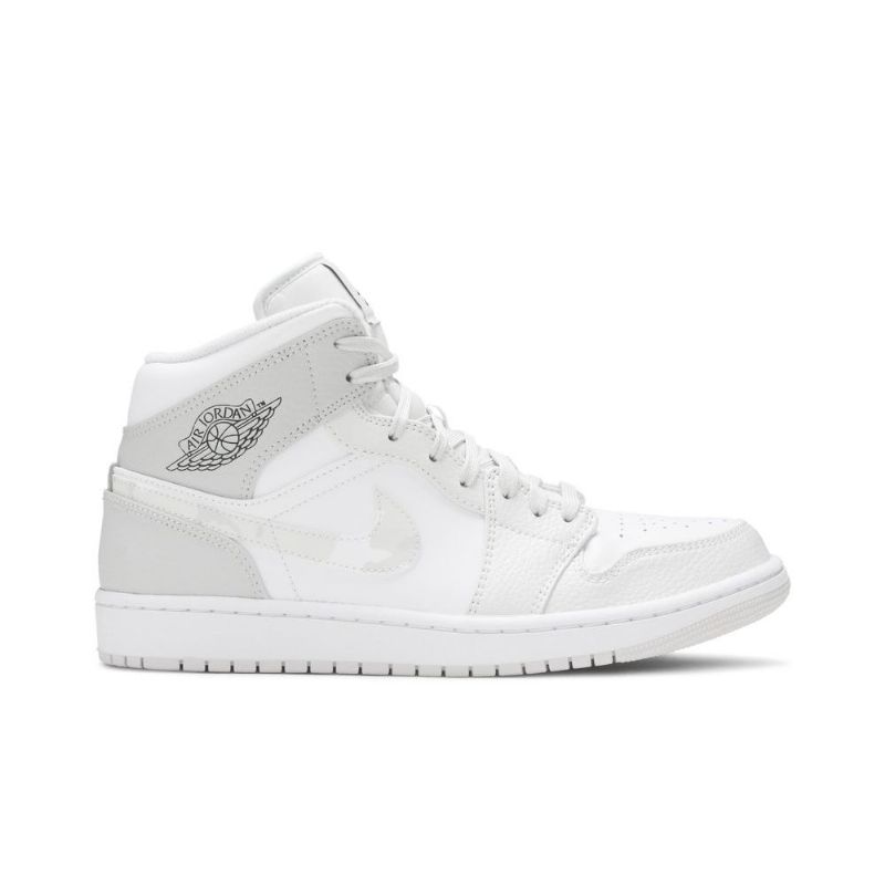 Air Jordan 1 Középfehér Szürke Férfi Cipő
