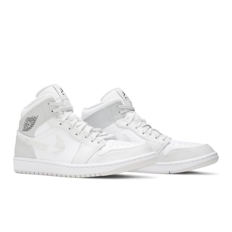 Air Jordan 1 Középfehér Szürke Férfi Cipő