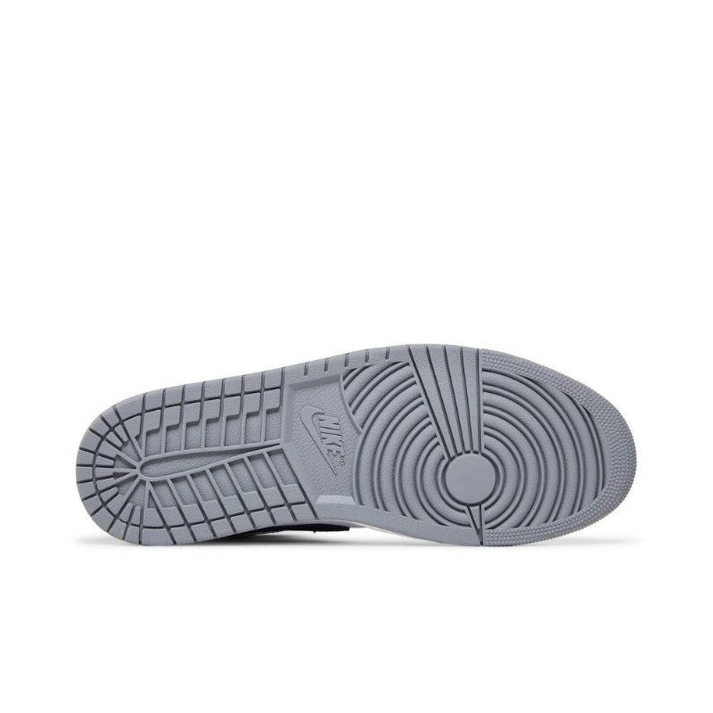 Air Jordan 1 Középfehér Szürke Kék Férfi Cipő