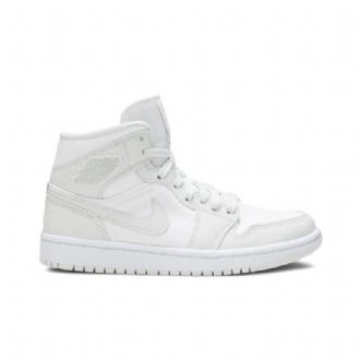 Air Jordan 1 Középfehér Szürke Női Cipő