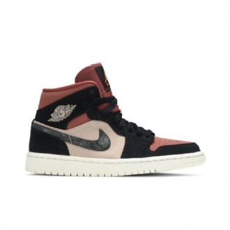Air Jordan 1 Középfekete Bordeaux Bézs Női Cipő