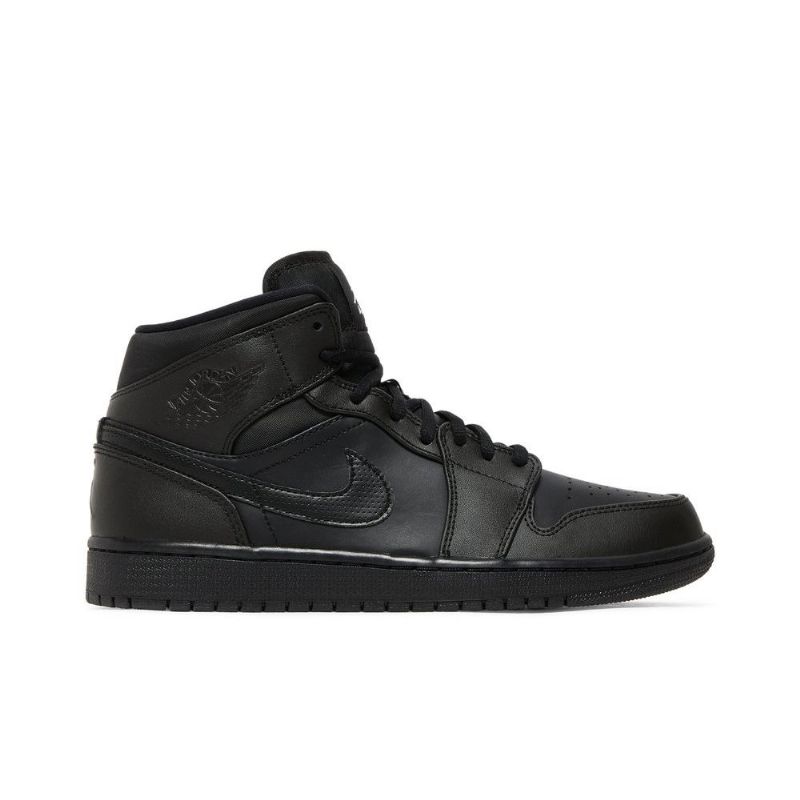 Air Jordan 1 Középfekete Fehér Férfi Cipő