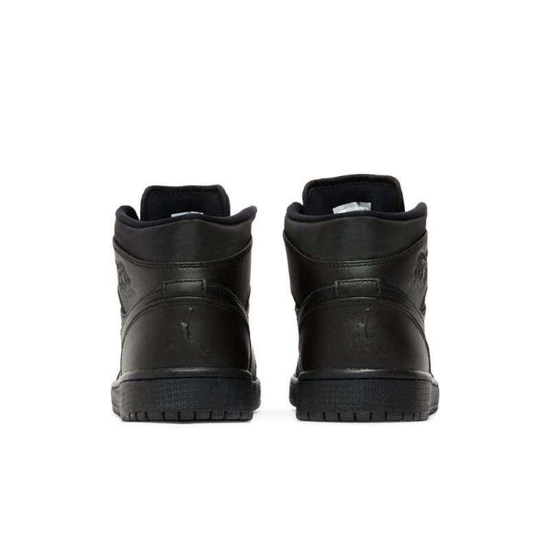 Air Jordan 1 Középfekete Fehér Férfi Cipő