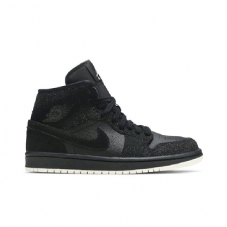 Air Jordan 1 Középfekete Fehér Női Cipő