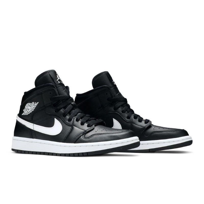 Air Jordan 1 Középfekete Fehér Női Cipő