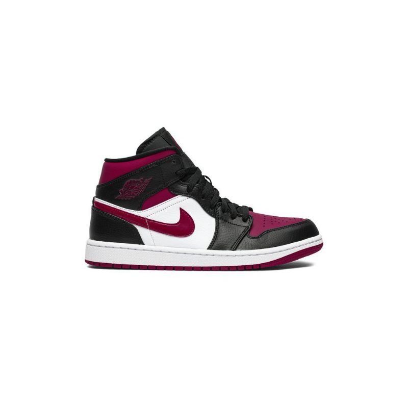 Air Jordan 1 Középfekete Fehér Piros Férfi Cipő