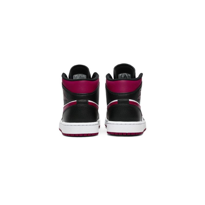 Air Jordan 1 Középfekete Fehér Piros Férfi Cipő