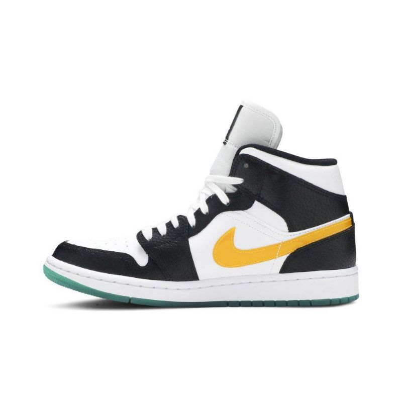 Air Jordan 1 Középfekete Fehér Piros Zöld Női Cipő