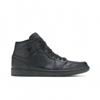 Air Jordan 1 Középfekete Férfi Cipő