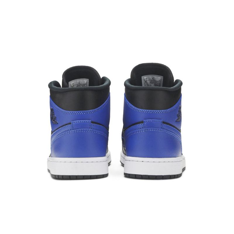Air Jordan 1 Középfekete Kék Fehér Férfi Cipő