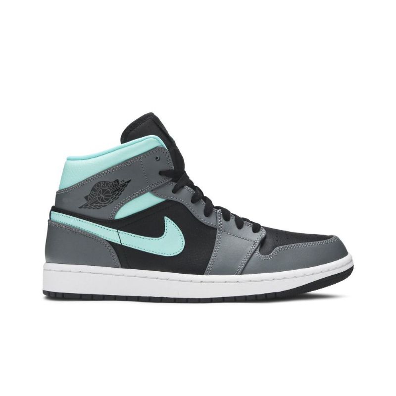 Air Jordan 1 Középfekete Kék Szürke Férfi Cipő