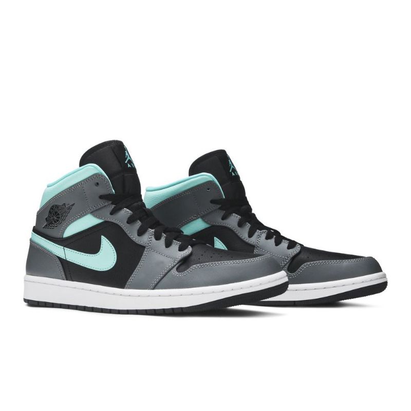 Air Jordan 1 Középfekete Kék Szürke Férfi Cipő
