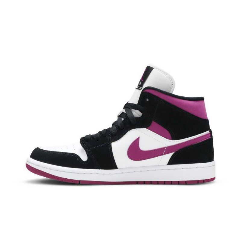 Air Jordan 1 Középfekete Lila Fehér Női Cipő