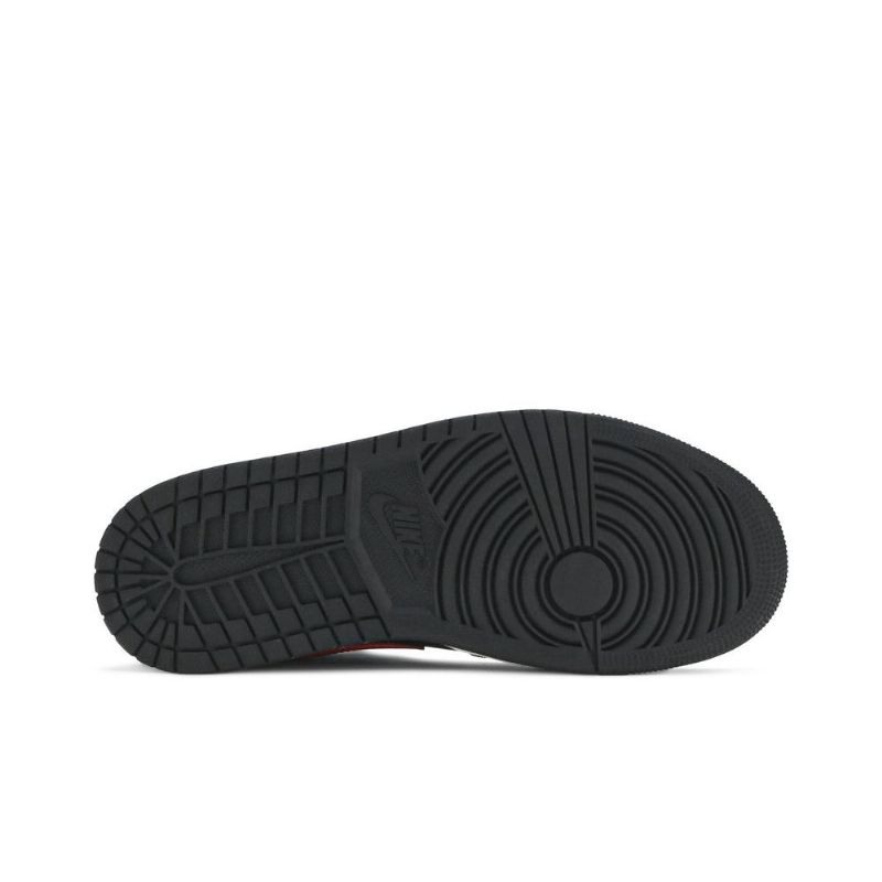 Air Jordan 1 Középfekete Rózsaszín Fehér Férfi Cipő