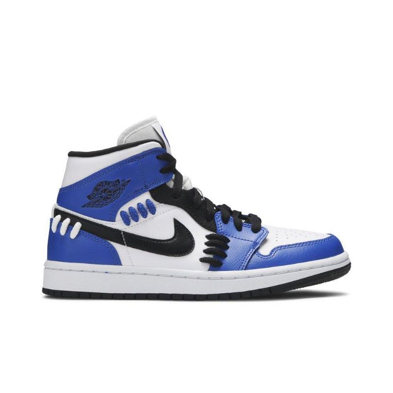 Air Jordan 1 Középkék Fehér Fekete Női Cipő