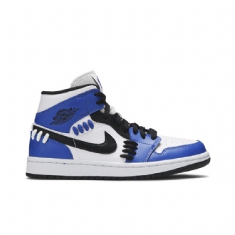 Air Jordan 1 Középkék Fehér Fekete Női Cipő
