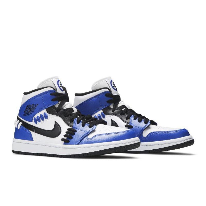 Air Jordan 1 Középkék Fehér Fekete Női Cipő