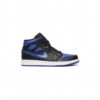 Air Jordan 1 Középkék Fekete Fehér Férfi Cipő