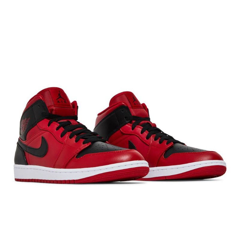 Air Jordan 1 Középpiros Fekete Fehér Férfi Cipő