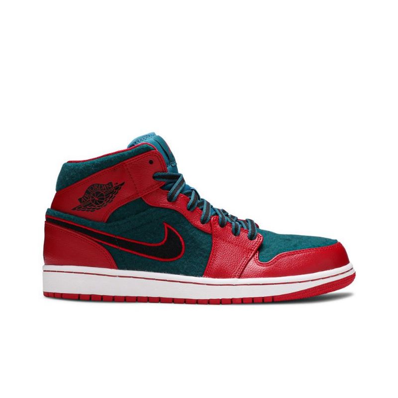 Air Jordan 1 Középpiros Kék Fekete Férfi Cipő