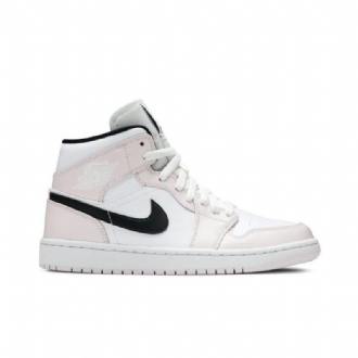 Air Jordan 1 Középrózsaszín Fehér Fekete Női Cipő