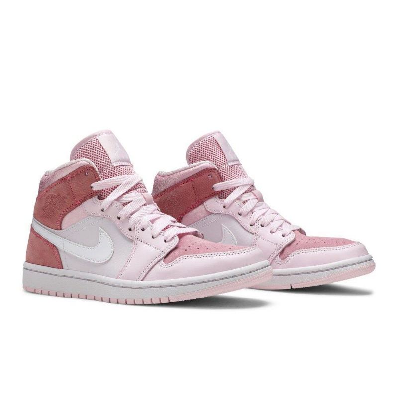 Air Jordan 1 Középrózsaszín Fehér Női Cipő